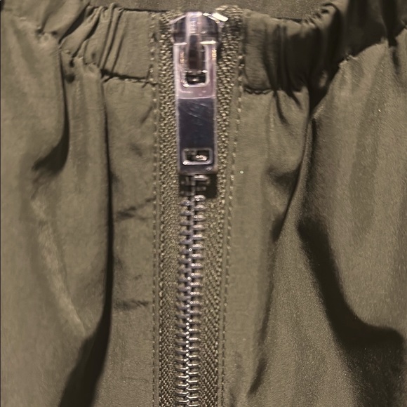 Zara Green Bomber Jacket with Elastic Waistband Size L - Picture 5 of 9